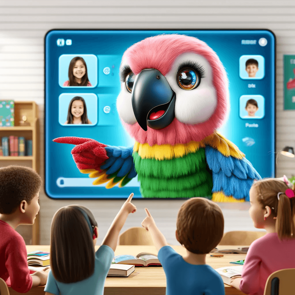 AI Parrot Teaching Children